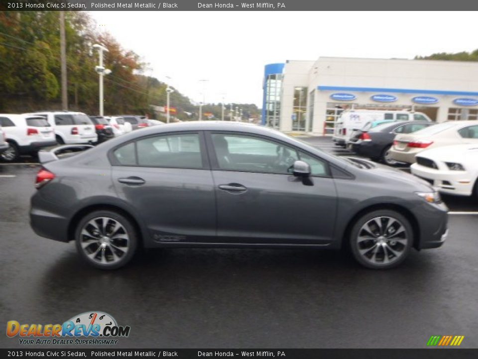 2013 Honda Civic Si Sedan Polished Metal Metallic / Black Photo #2
