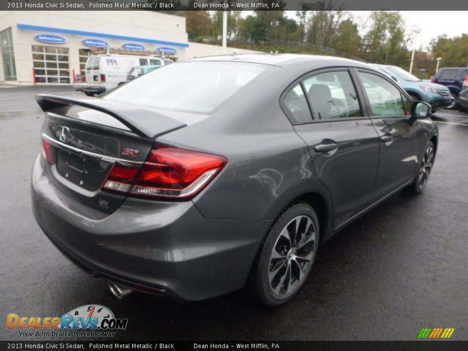 2013 Honda Civic Si Sedan Polished Metal Metallic / Black Photo #3