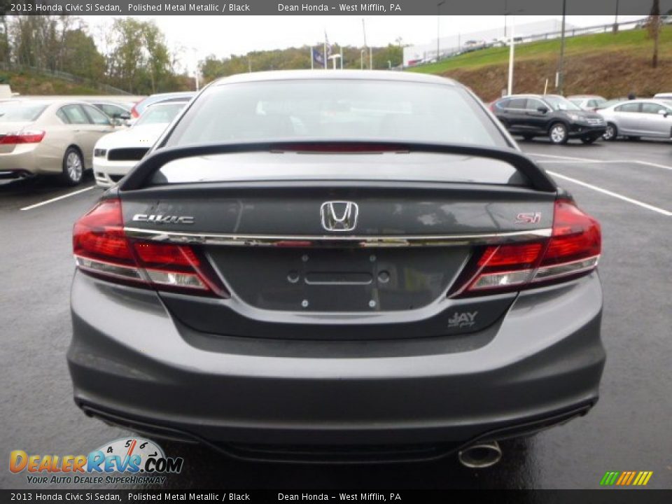 2013 Honda Civic Si Sedan Polished Metal Metallic / Black Photo #4