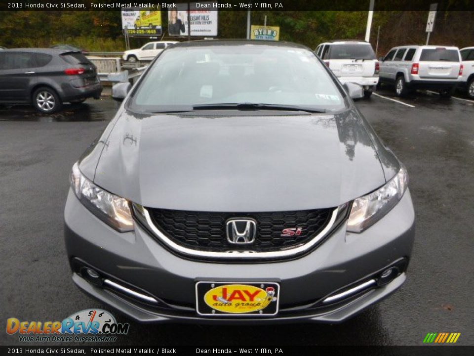 2013 Honda Civic Si Sedan Polished Metal Metallic / Black Photo #8