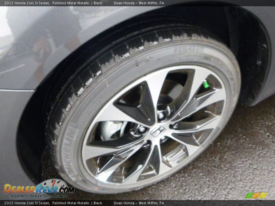 2013 Honda Civic Si Sedan Polished Metal Metallic / Black Photo #9