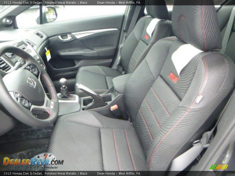 2013 Honda Civic Si Sedan Polished Metal Metallic / Black Photo #10