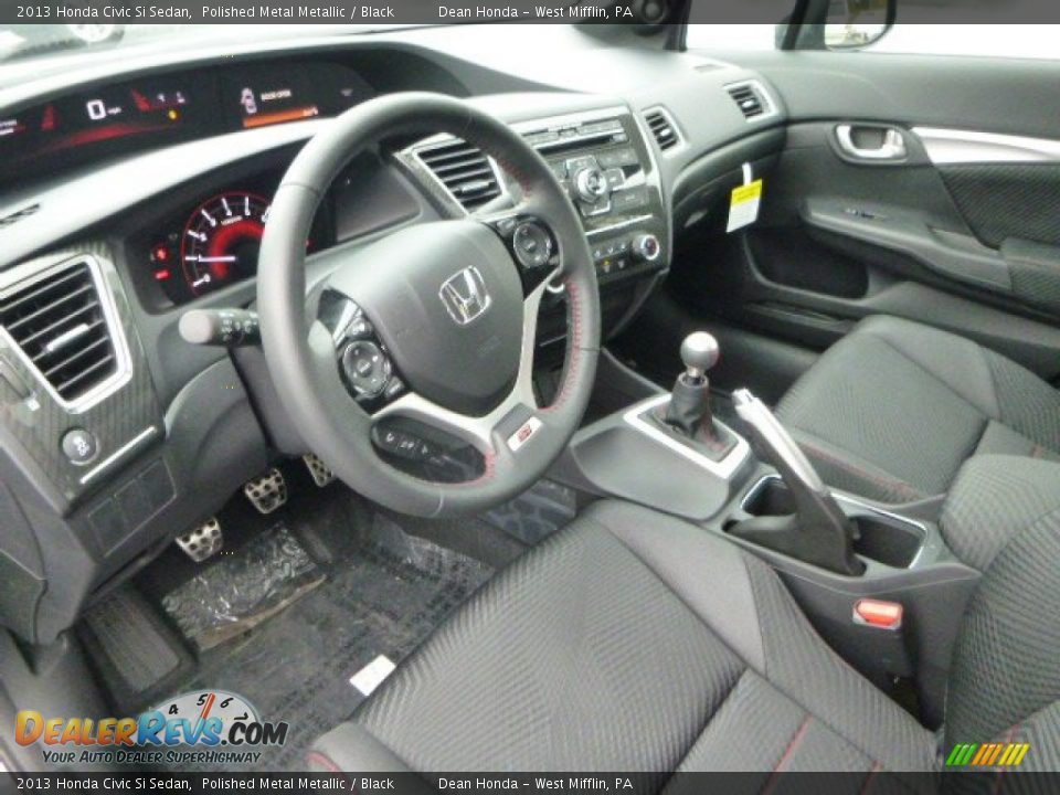 2013 Honda Civic Si Sedan Polished Metal Metallic / Black Photo #15