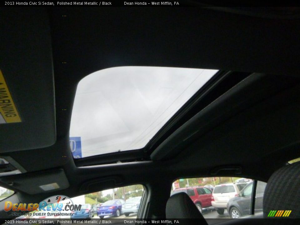 2013 Honda Civic Si Sedan Polished Metal Metallic / Black Photo #16