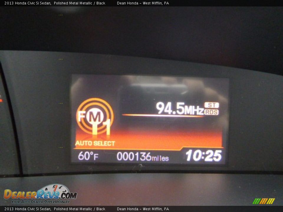 2013 Honda Civic Si Sedan Polished Metal Metallic / Black Photo #19