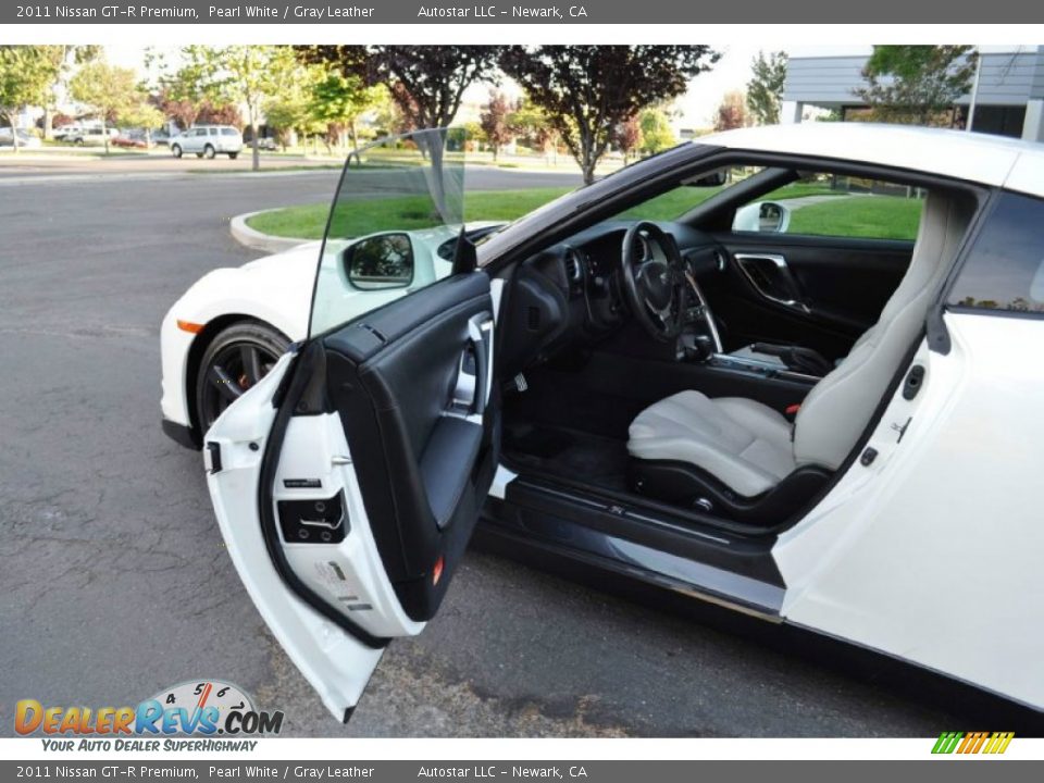 2011 Nissan GT-R Premium Pearl White / Gray Leather Photo #7