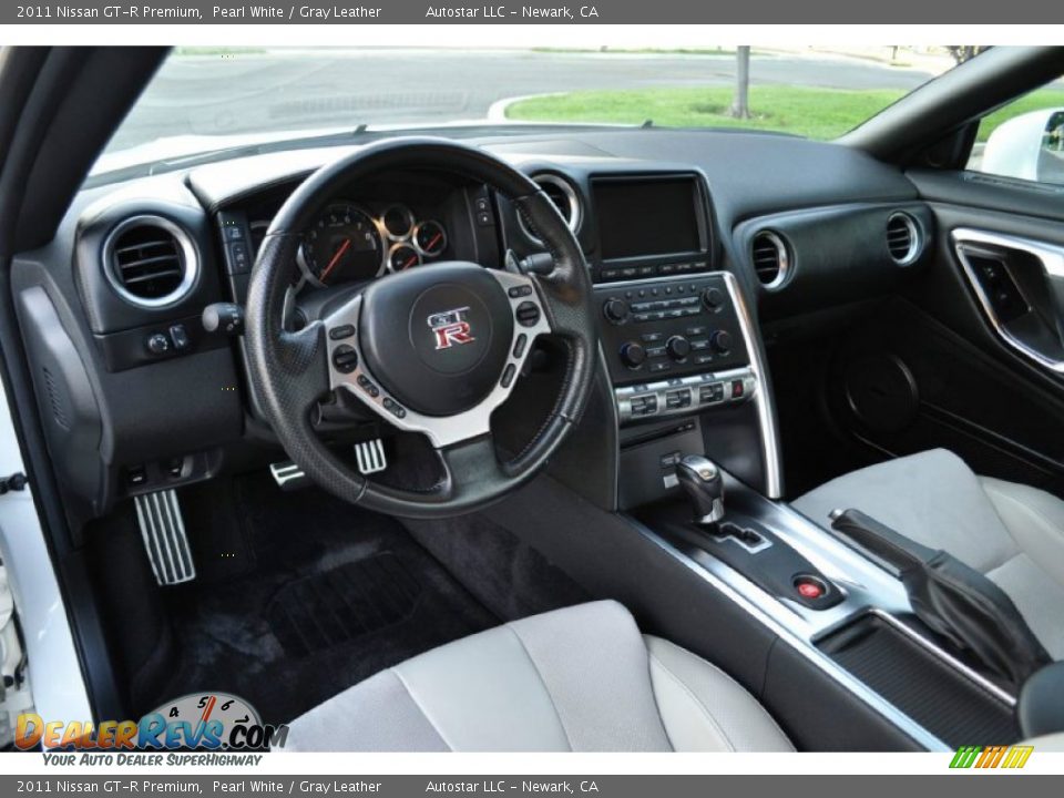 Gray Leather Interior - 2011 Nissan GT-R Premium Photo #9