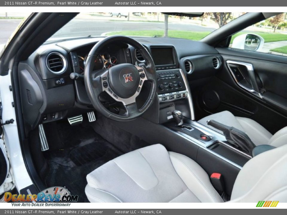 Gray Leather Interior - 2011 Nissan GT-R Premium Photo #10