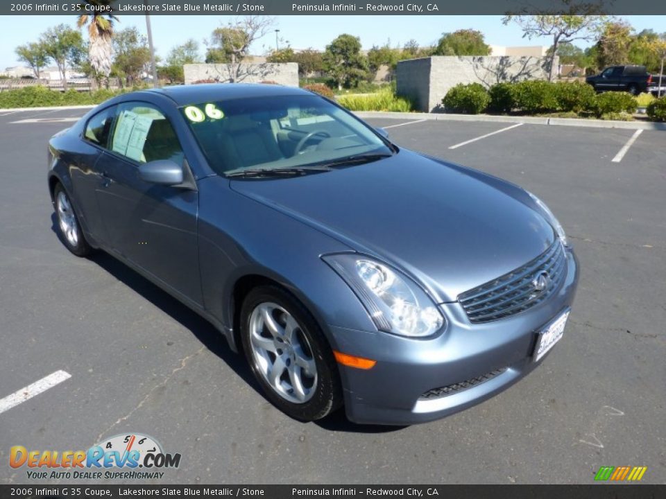 2006 Infiniti G 35 Coupe Lakeshore Slate Blue Metallic / Stone Photo #1