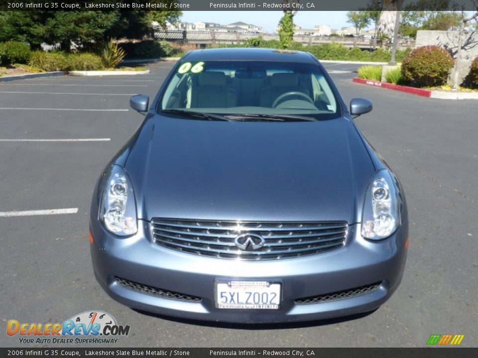 2006 Infiniti G 35 Coupe Lakeshore Slate Blue Metallic / Stone Photo #2