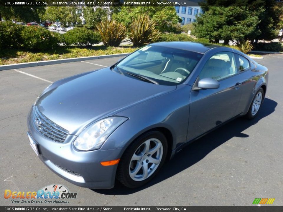 2006 Infiniti G 35 Coupe Lakeshore Slate Blue Metallic / Stone Photo #3