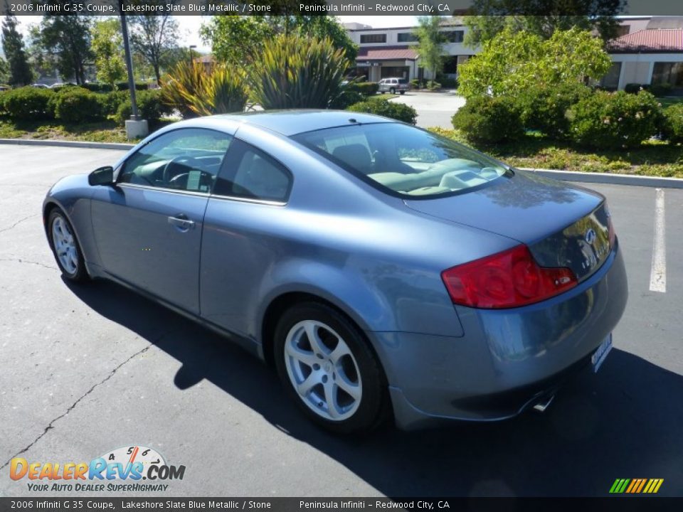 2006 Infiniti G 35 Coupe Lakeshore Slate Blue Metallic / Stone Photo #4