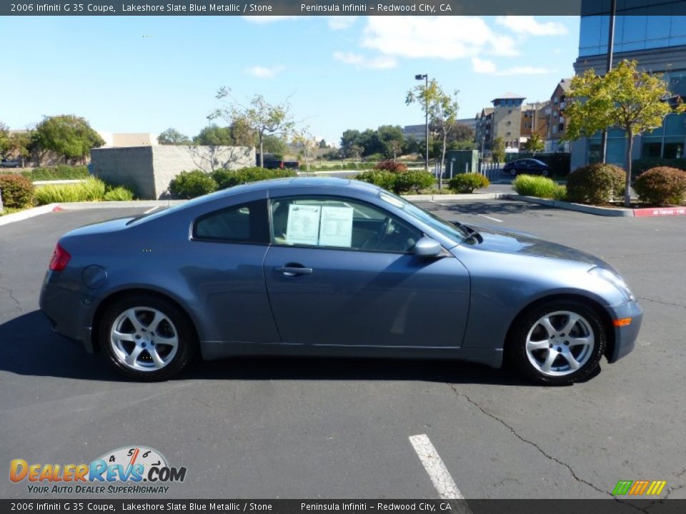 2006 Infiniti G 35 Coupe Lakeshore Slate Blue Metallic / Stone Photo #7