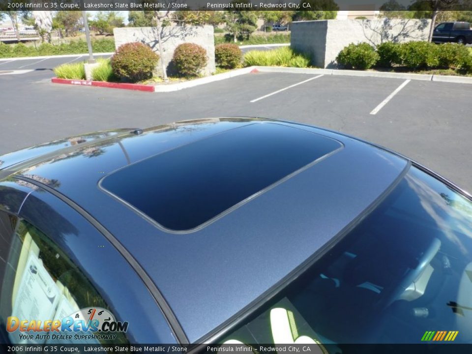 2006 Infiniti G 35 Coupe Lakeshore Slate Blue Metallic / Stone Photo #9
