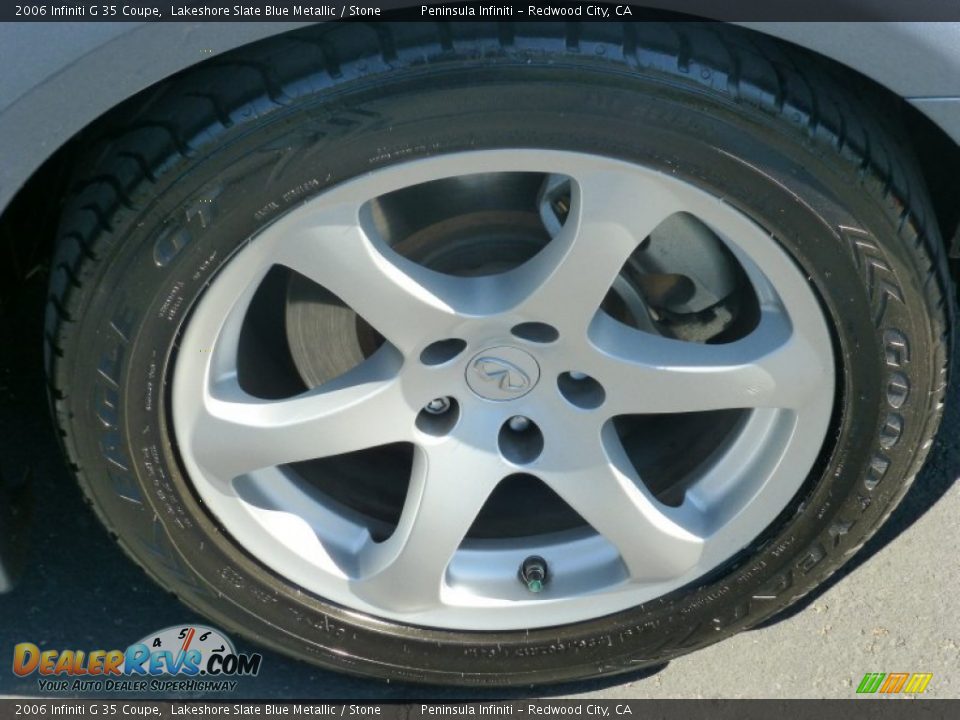 2006 Infiniti G 35 Coupe Lakeshore Slate Blue Metallic / Stone Photo #10