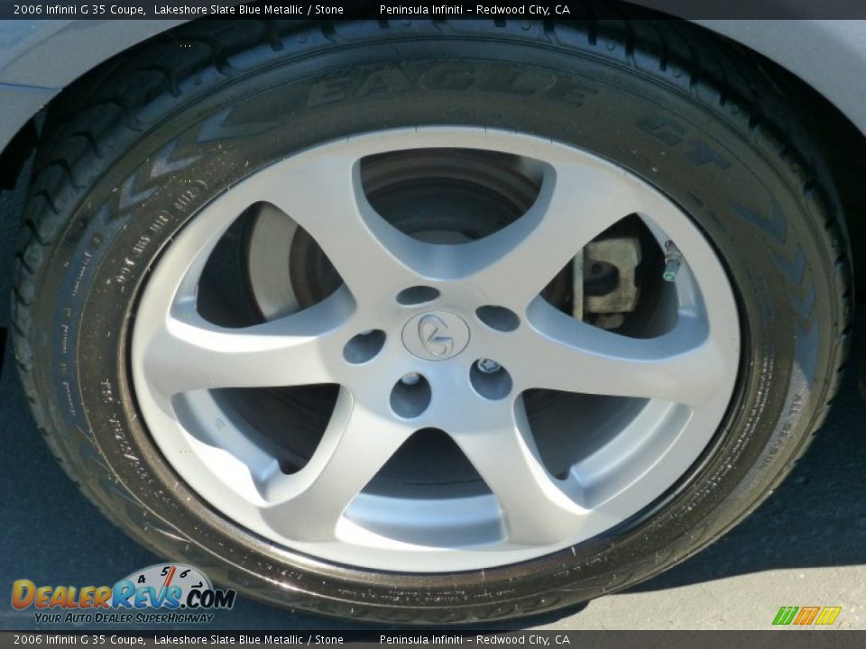 2006 Infiniti G 35 Coupe Lakeshore Slate Blue Metallic / Stone Photo #11
