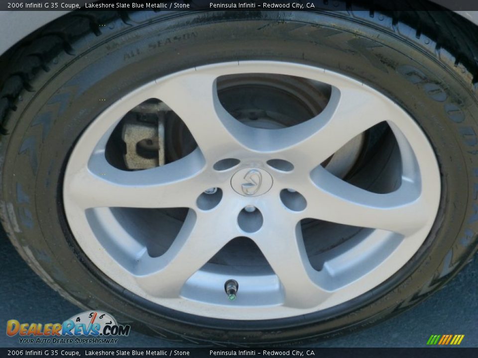 2006 Infiniti G 35 Coupe Lakeshore Slate Blue Metallic / Stone Photo #12