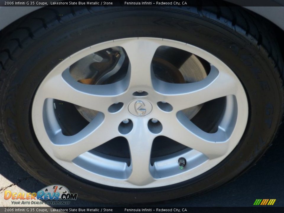 2006 Infiniti G 35 Coupe Lakeshore Slate Blue Metallic / Stone Photo #13