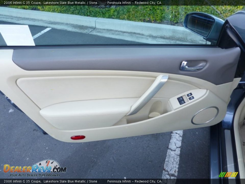 2006 Infiniti G 35 Coupe Lakeshore Slate Blue Metallic / Stone Photo #15