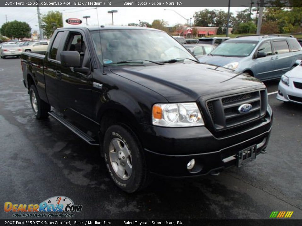 2007 Ford F150 STX SuperCab 4x4 Black / Medium Flint Photo #1