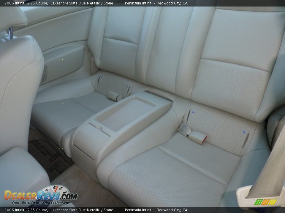 2006 Infiniti G 35 Coupe Lakeshore Slate Blue Metallic / Stone Photo #17