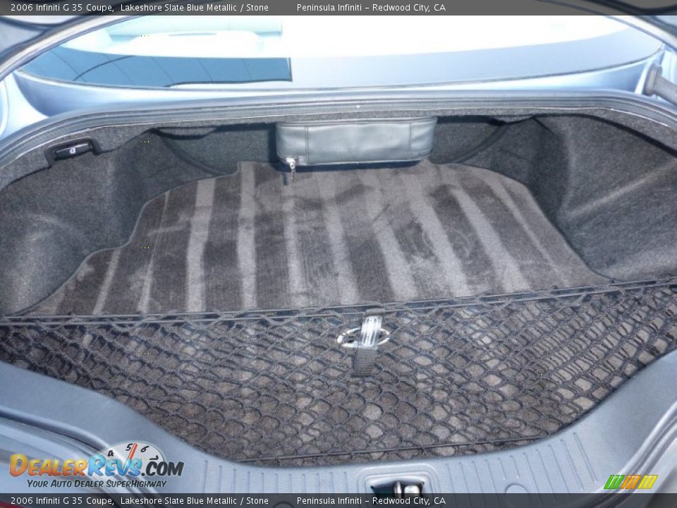 2006 Infiniti G 35 Coupe Lakeshore Slate Blue Metallic / Stone Photo #18