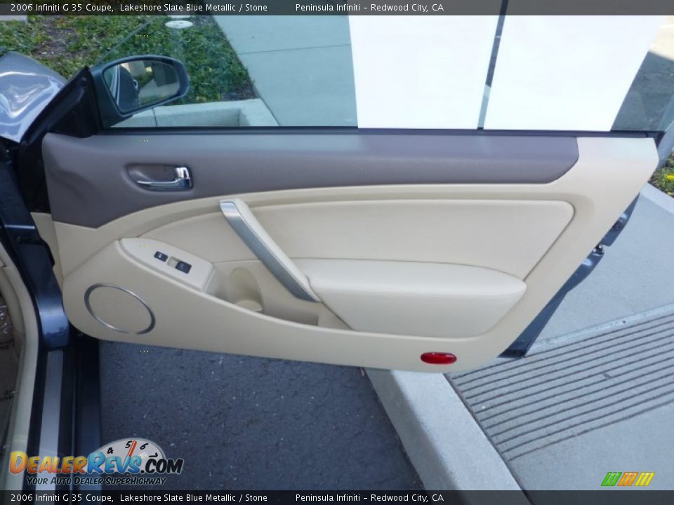 2006 Infiniti G 35 Coupe Lakeshore Slate Blue Metallic / Stone Photo #19