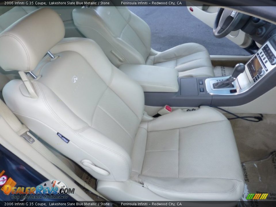 2006 Infiniti G 35 Coupe Lakeshore Slate Blue Metallic / Stone Photo #20