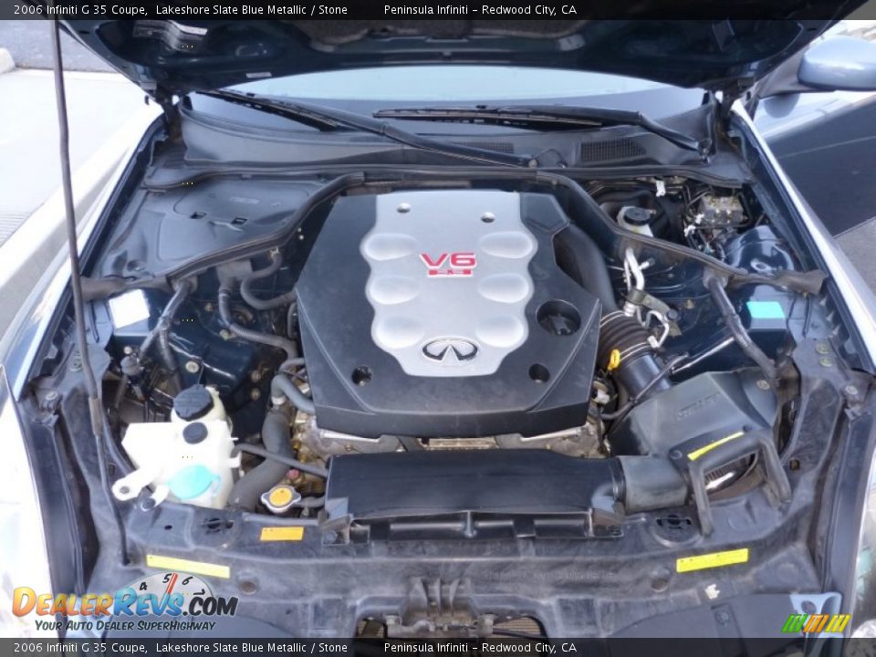 2006 Infiniti G 35 Coupe Lakeshore Slate Blue Metallic / Stone Photo #21