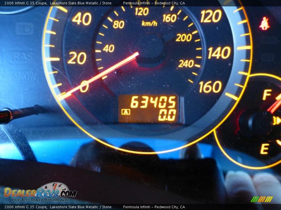 2006 Infiniti G 35 Coupe Lakeshore Slate Blue Metallic / Stone Photo #24