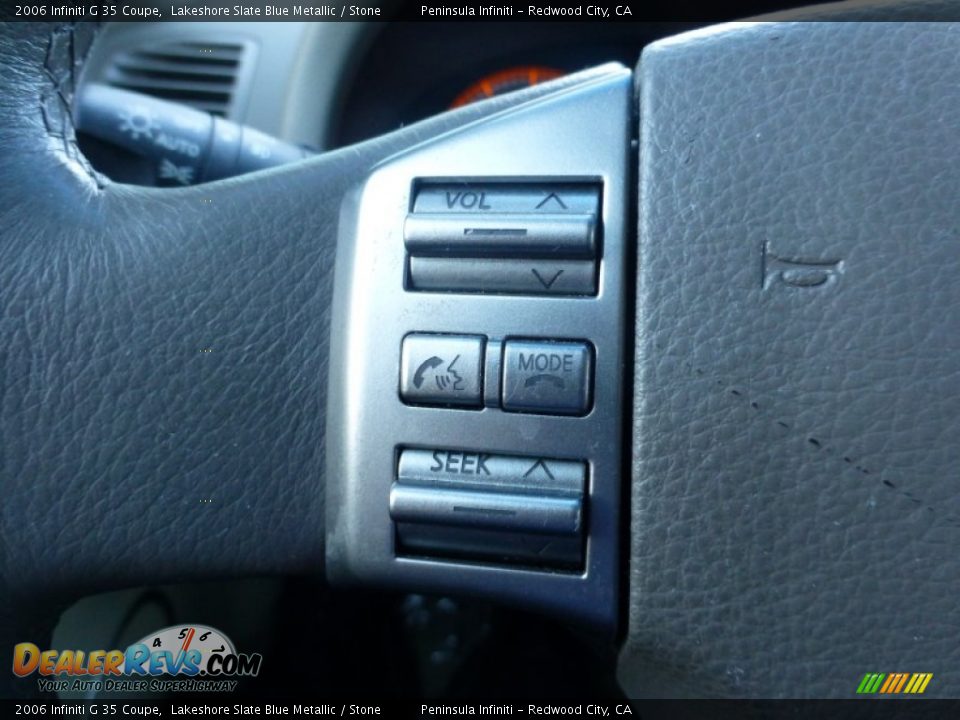 2006 Infiniti G 35 Coupe Lakeshore Slate Blue Metallic / Stone Photo #25