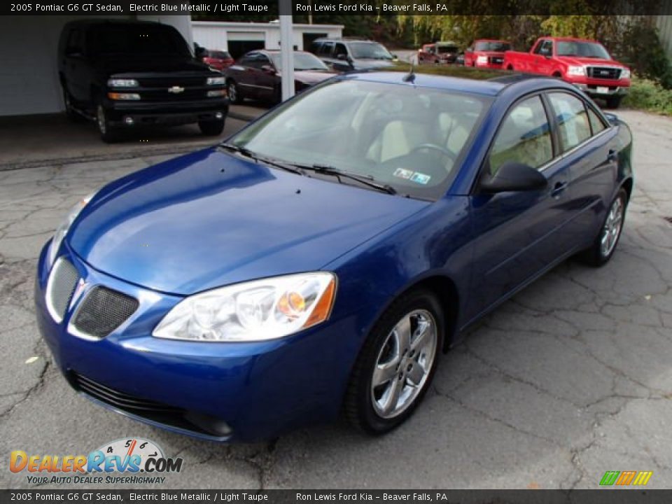 2005 Pontiac G6 GT Sedan Electric Blue Metallic / Light Taupe Photo #4