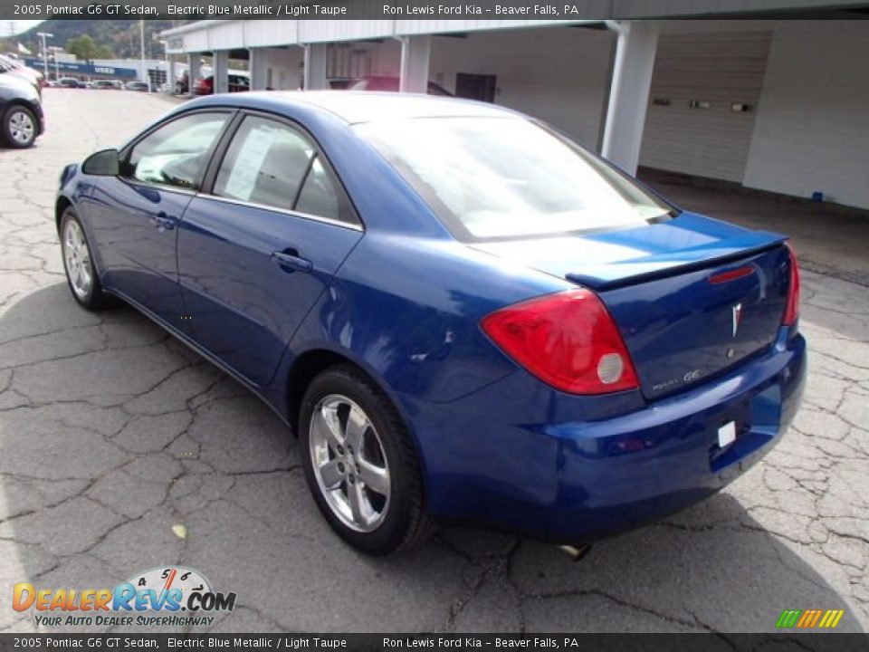 2005 Pontiac G6 GT Sedan Electric Blue Metallic / Light Taupe Photo #6