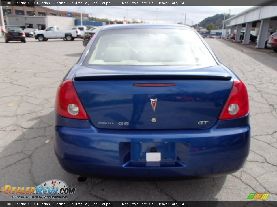 2005 Pontiac G6 GT Sedan Electric Blue Metallic / Light Taupe Photo #7