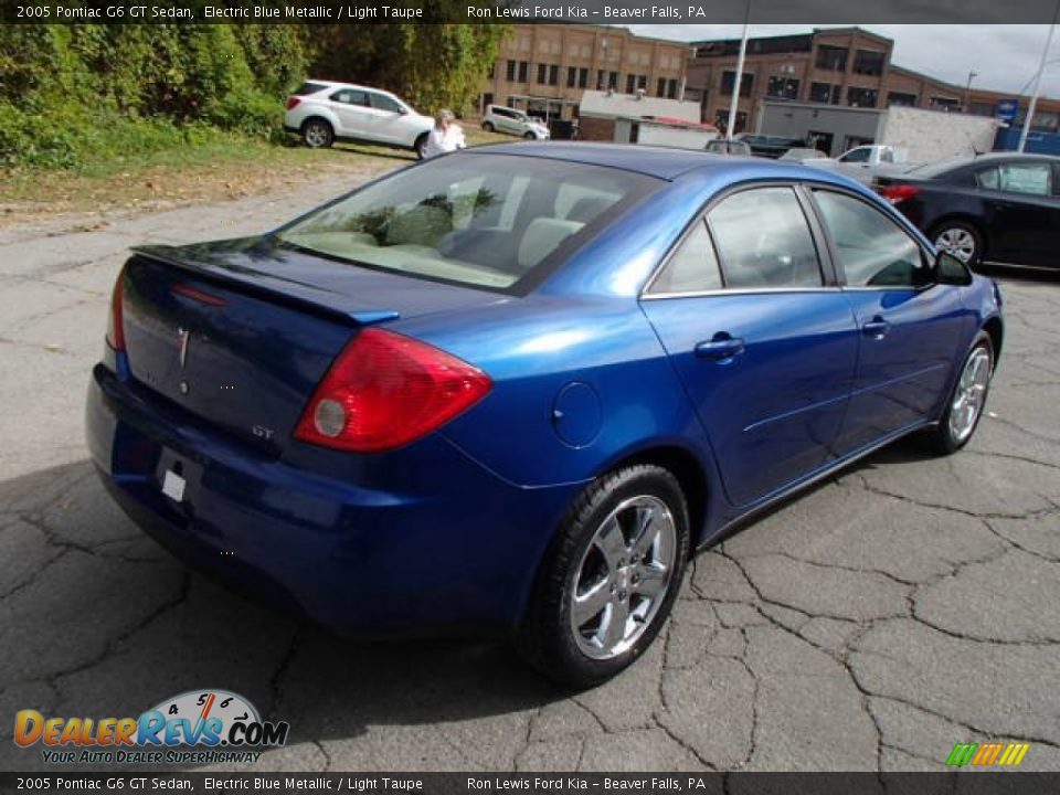 2005 Pontiac G6 GT Sedan Electric Blue Metallic / Light Taupe Photo #8