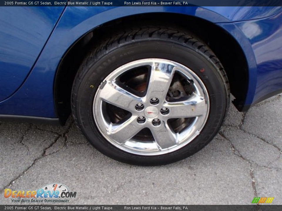 2005 Pontiac G6 GT Sedan Electric Blue Metallic / Light Taupe Photo #9