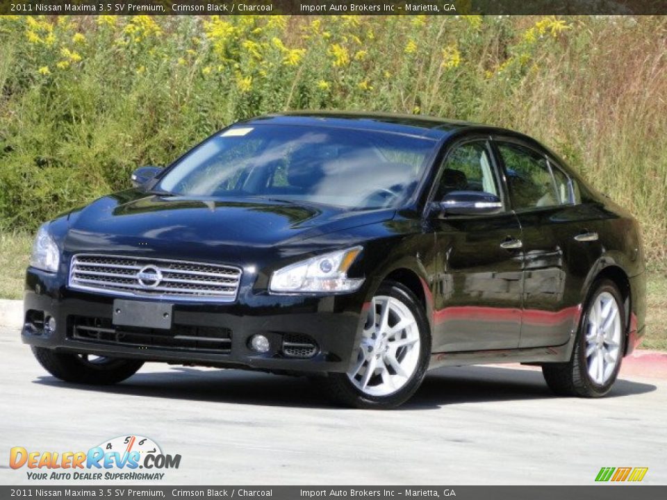 2011 Nissan Maxima 3.5 SV Premium Crimson Black / Charcoal Photo #2
