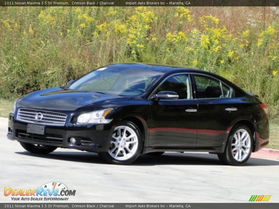 2011 Nissan Maxima 3.5 SV Premium Crimson Black / Charcoal Photo #4