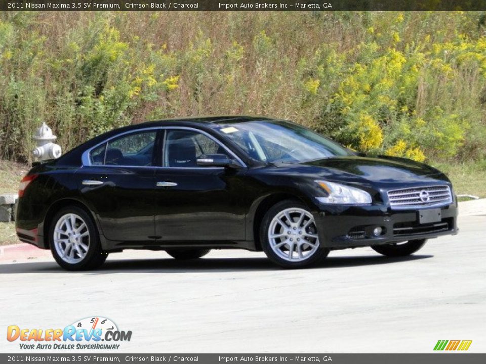 2011 Nissan Maxima 3.5 SV Premium Crimson Black / Charcoal Photo #6