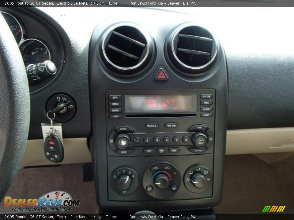 2005 Pontiac G6 GT Sedan Electric Blue Metallic / Light Taupe Photo #16
