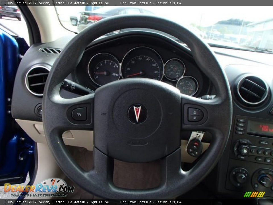 2005 Pontiac G6 GT Sedan Electric Blue Metallic / Light Taupe Photo #18