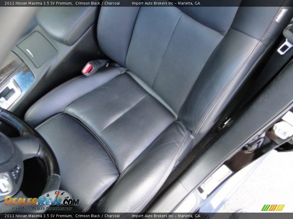 2011 Nissan Maxima 3.5 SV Premium Crimson Black / Charcoal Photo #12