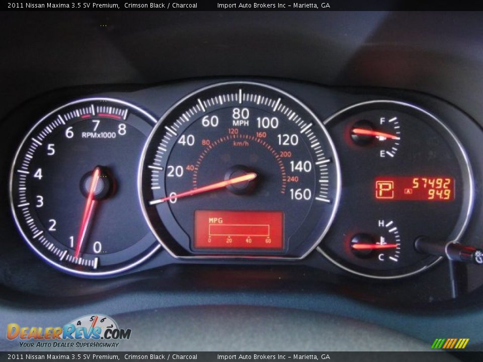 2011 Nissan Maxima 3.5 SV Premium Crimson Black / Charcoal Photo #21