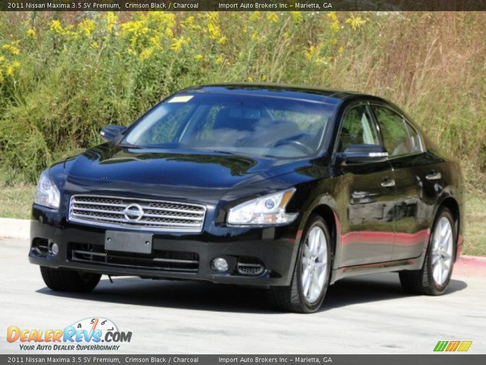 2011 Nissan Maxima 3.5 SV Premium Crimson Black / Charcoal Photo #22