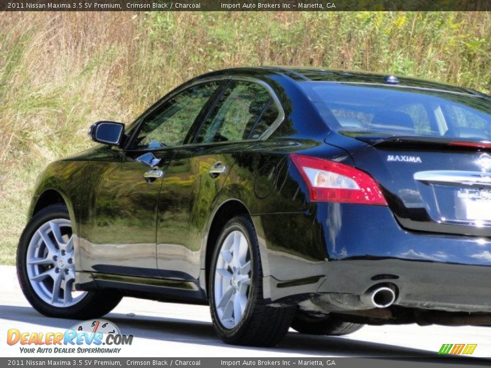 2011 Nissan Maxima 3.5 SV Premium Crimson Black / Charcoal Photo #28