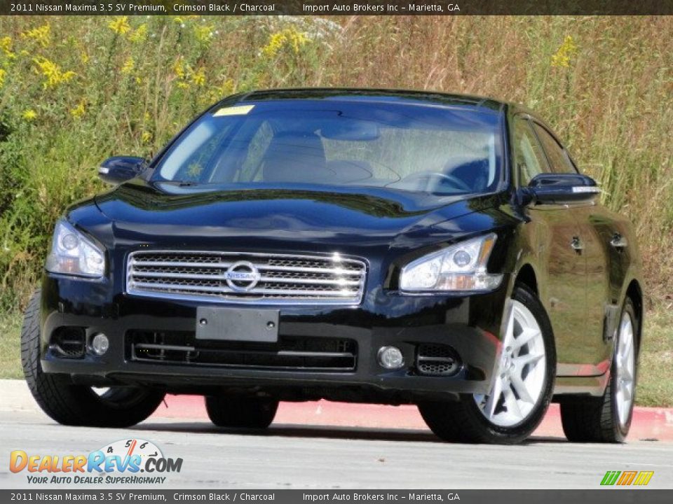 2011 Nissan Maxima 3.5 SV Premium Crimson Black / Charcoal Photo #35