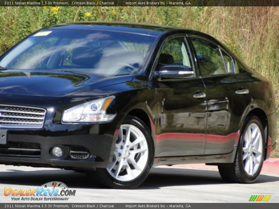 2011 Nissan Maxima 3.5 SV Premium Crimson Black / Charcoal Photo #36