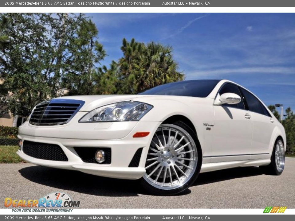 2009 Mercedes-Benz S 65 AMG Sedan designo Mystic White / designo Porcelain Photo #2