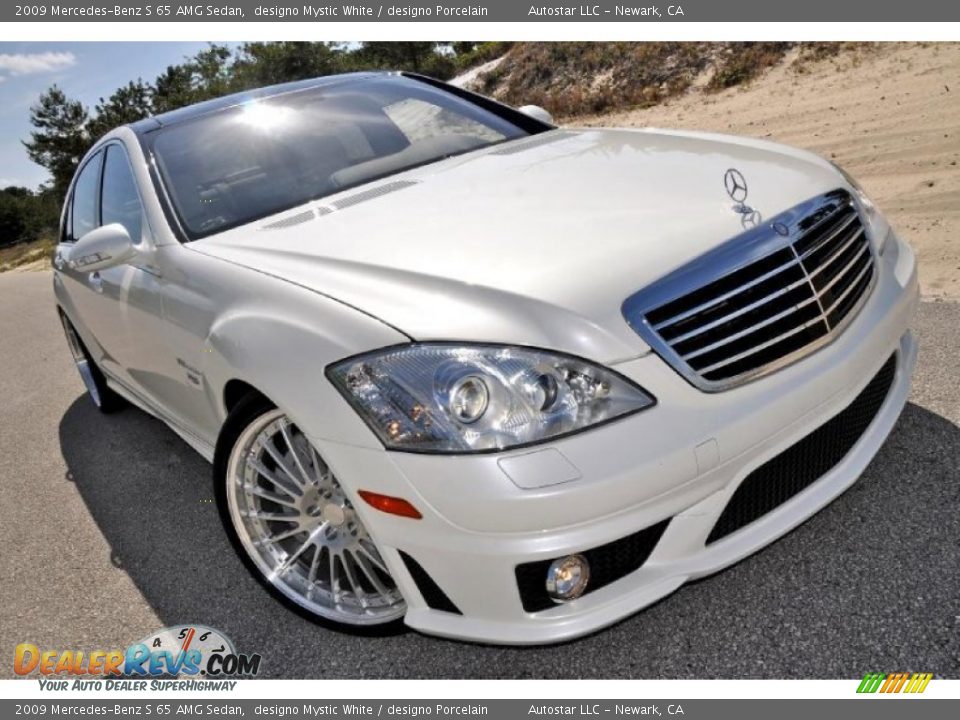 2009 Mercedes-Benz S 65 AMG Sedan designo Mystic White / designo Porcelain Photo #7
