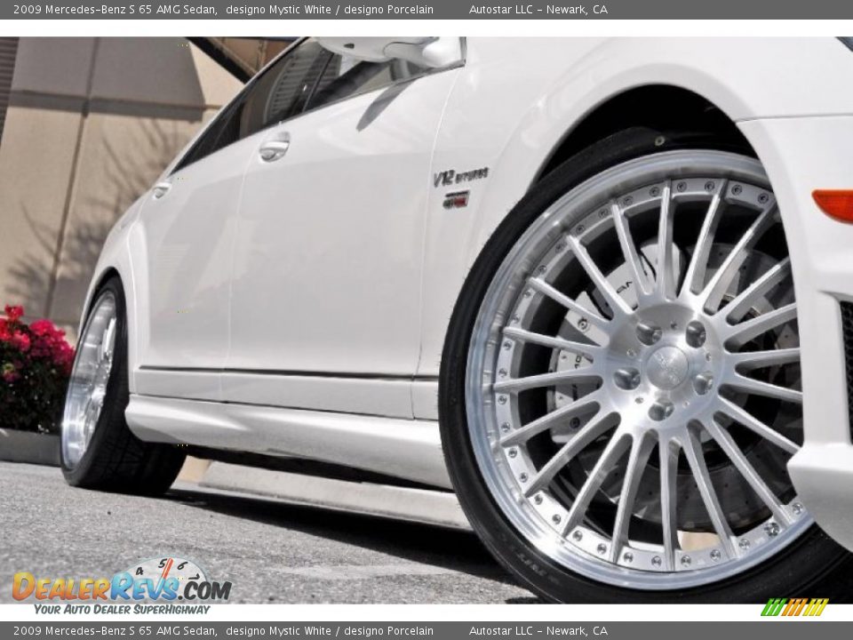 2009 Mercedes-Benz S 65 AMG Sedan designo Mystic White / designo Porcelain Photo #14